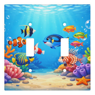 Under the Sea Tropical Fish Light Switch Cover