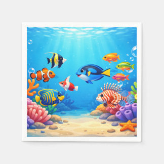 Under the Sea Tropical Fish Napkins