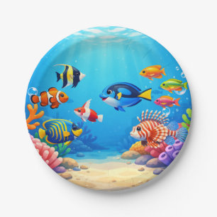 Under the Sea Tropical Fish Paper Plates