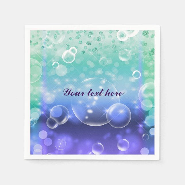 Under The Sea Tropical Ocean Birthday Party Napkins (Front)