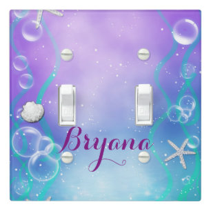 Under The Sea Tropical Ocean Bubbles Mermaid Decor Light Switch Cover