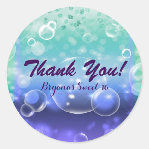 Under The Sea Tropical Ocean Party Favor Classic Round Sticker