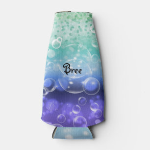Under The Sea Tropical Ocean Sparkle Bubbles Bottle Cooler