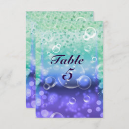 Under The Sea Tropical Ocean Sparkle Party Table Invitation