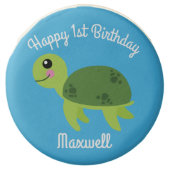 Under the Sea Turtle 1st Birthday Oreo Cookies (Front)
