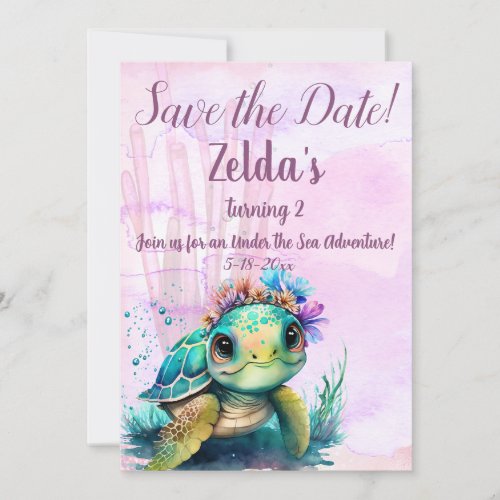 Under the Sea Turtle 2nd Birthday            Save The Date