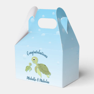 Under the Sea Turtle Baby Shower Favor Boxes