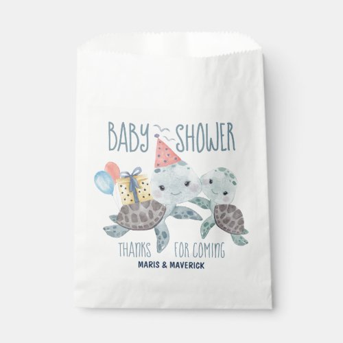 Under The Sea Turtle Baby Shower Thank You Favor Bag