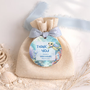 Under the Sea Turtle Boy Baby Shower Thank You Favor Tags