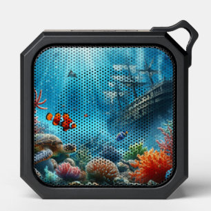 Under the sea, turtle, coral, ship, clown fish bluetooth speaker