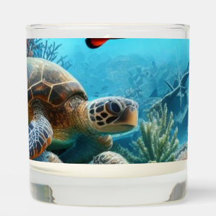 Under the sea, turtle, coral, ship, clown fish scented candle