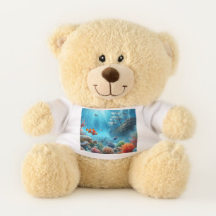Under the sea, turtle, coral, ship, clown fish teddy bear