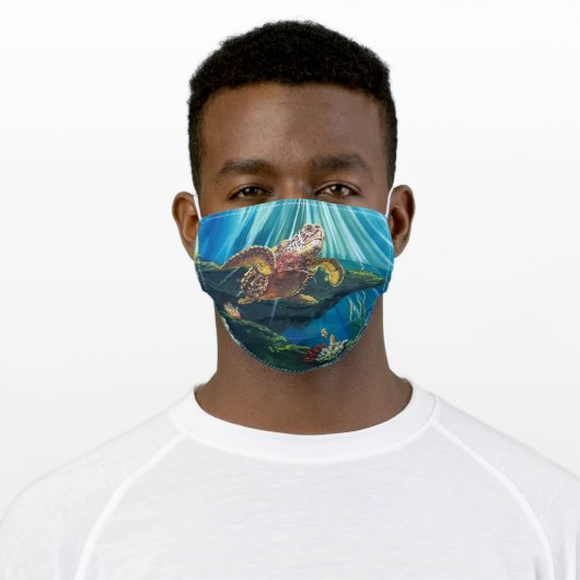 Under the Sea Turtle face mask (Worn)