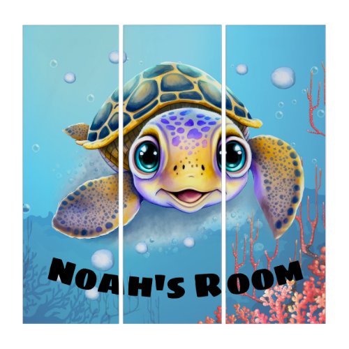 Under the Sea Turtle Kids room decor