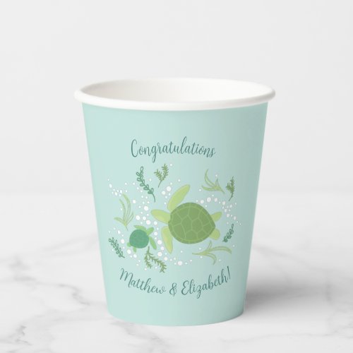 Under the Sea Turtles Baby Shower Paper Cups