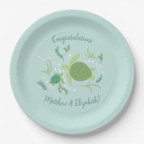 Under the Sea Turtles Baby Shower Paper Plates
