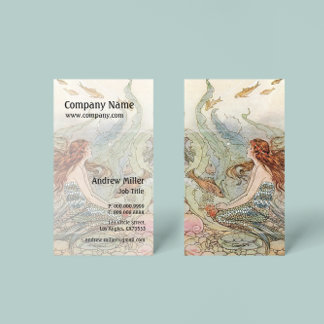 Under the Sea Vintage Mermaid Business Card