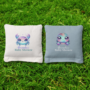 Under the Sea Watercolor Baby Shower Cornhole Bags