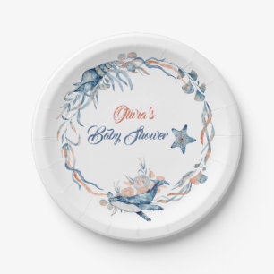 Under the Sea Watercolor Baby Shower Paper Plates