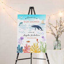 Under the Sea Watercolor Baby Shower Welcome