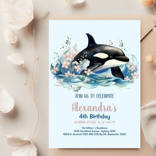 Under the Sea Watercolor Birthday  Invitation