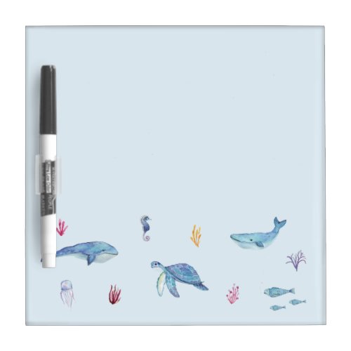 Under the Sea Watercolor Dry_Erase Board