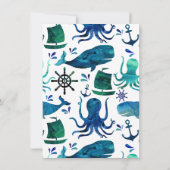 Under The Sea Watercolor Ocean Whale Kids Birthday (Back)