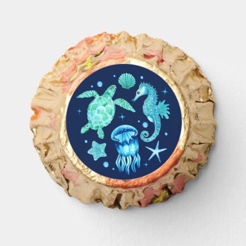 Under the Sea Watercolor Pattern Reeses Peanut Butter Cups