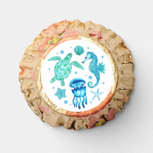 Under the Sea Watercolor Pattern Reeses Peanut Butter Cups