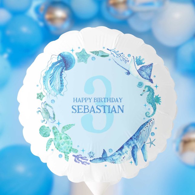 Under the Sea Watercolor Whale, Jellyfish, Balloon (Under the Sea Watercolor Whale, Jellyfish, Balloon)