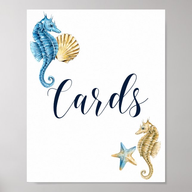 Under the Sea Wedding Card Sign (Front)