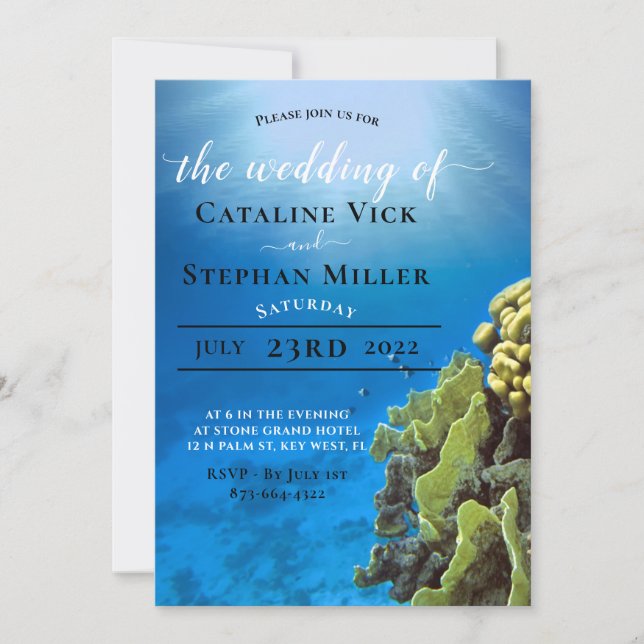 Under The Sea Wedding Invitations (Front)