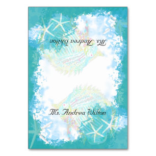 Under the Sea Wedding Tented Place Cards