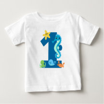 Under the Sea Whale 1st birthday shirt