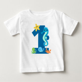 Under the Sea Whale 1st birthday shirt