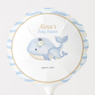 Under the Sea Whale Baby Shower (Boy) Balloon