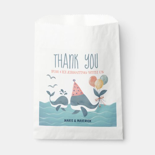 Under The Sea Whale Baby Shower Thank You Favor Bag