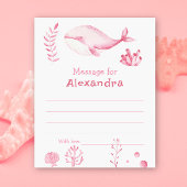 Under the sea Whale birthday time capsule message