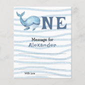 Under the sea Whale birthday time capsule message (Front)