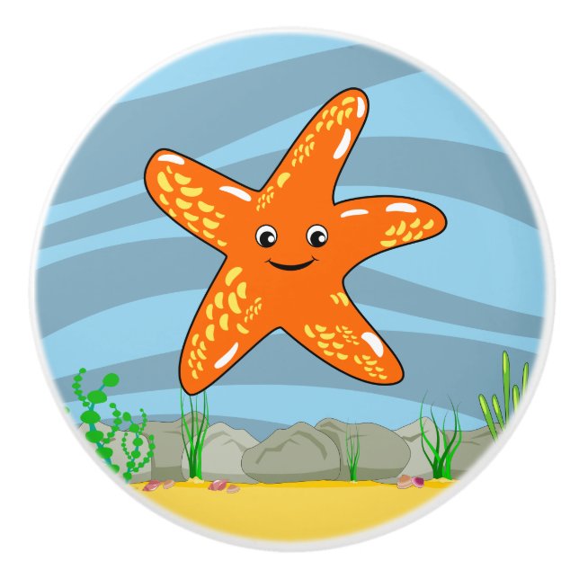 Under the Sea Whale Ceramic Knob (Front)