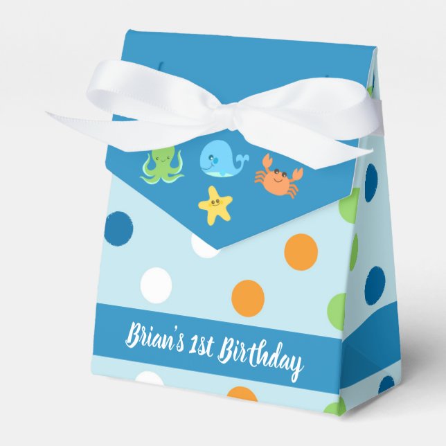 Under The Sea Whale Favor Box (Front Side)