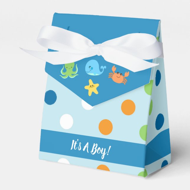 Under The Sea Whale Favor Box (Front Side)