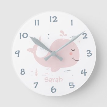 Under The Sea Whale Kids Nursery Wall Clock by OS_Designs at Zazzle