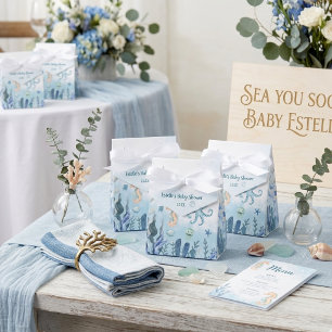 Under the Sea Whale Octopus Starfish Baby Shower Favor Boxes