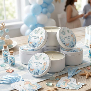 Under the Sea Whale Starfish Crab Baby Shower Mini Candle Favors