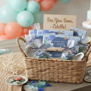 Under the Sea Whale Starfish turtle jellyfish blue Hershey Bar Favors