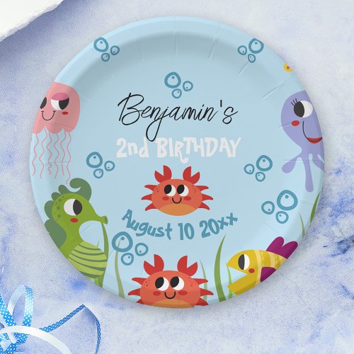 Under The Sea Whimsical Creatures Birthday Party Paper Plates