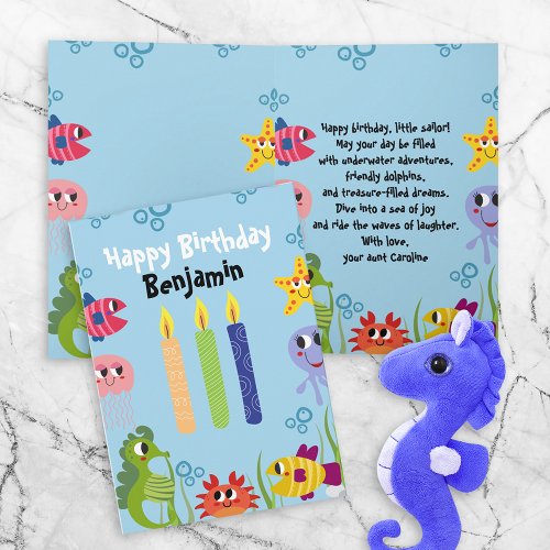 Under The Sea Whimsical Cute Creatures Birthday