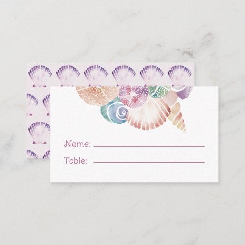 Under the Sea Whimsical Watercolor Beach Name Place Card