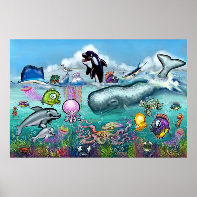 Under the Sea with Aqua Babies Poster (Front)